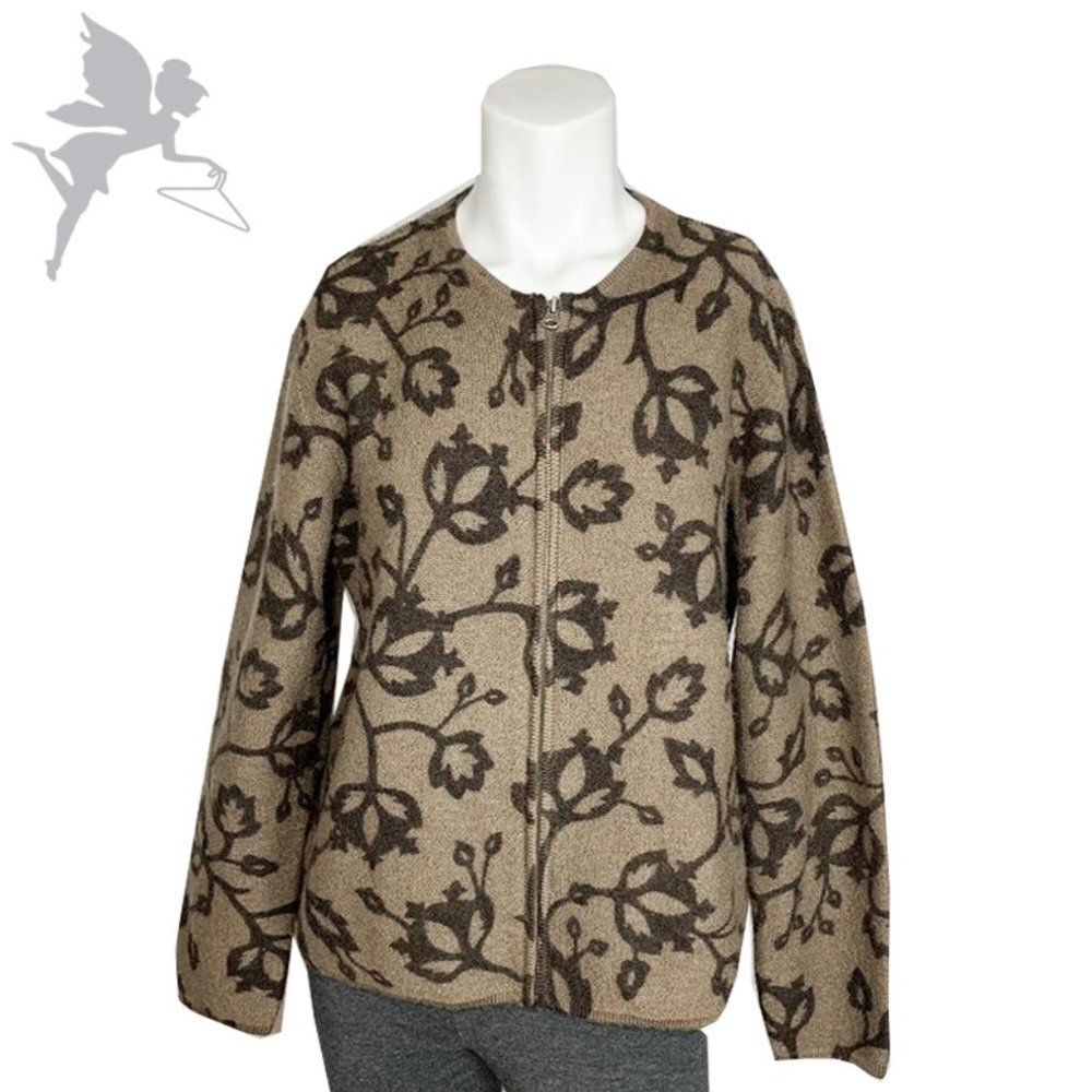 SKYR Cabincore Norwegian wool zip front cardigan